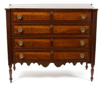 An American Empire Style Mahogany Chest of Drawers Height 39 x width 45 x depth 17 inches. — 19TH CENTURY
