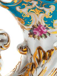 A Pair of Sèvres Style Porcelain Cornucopia Vases