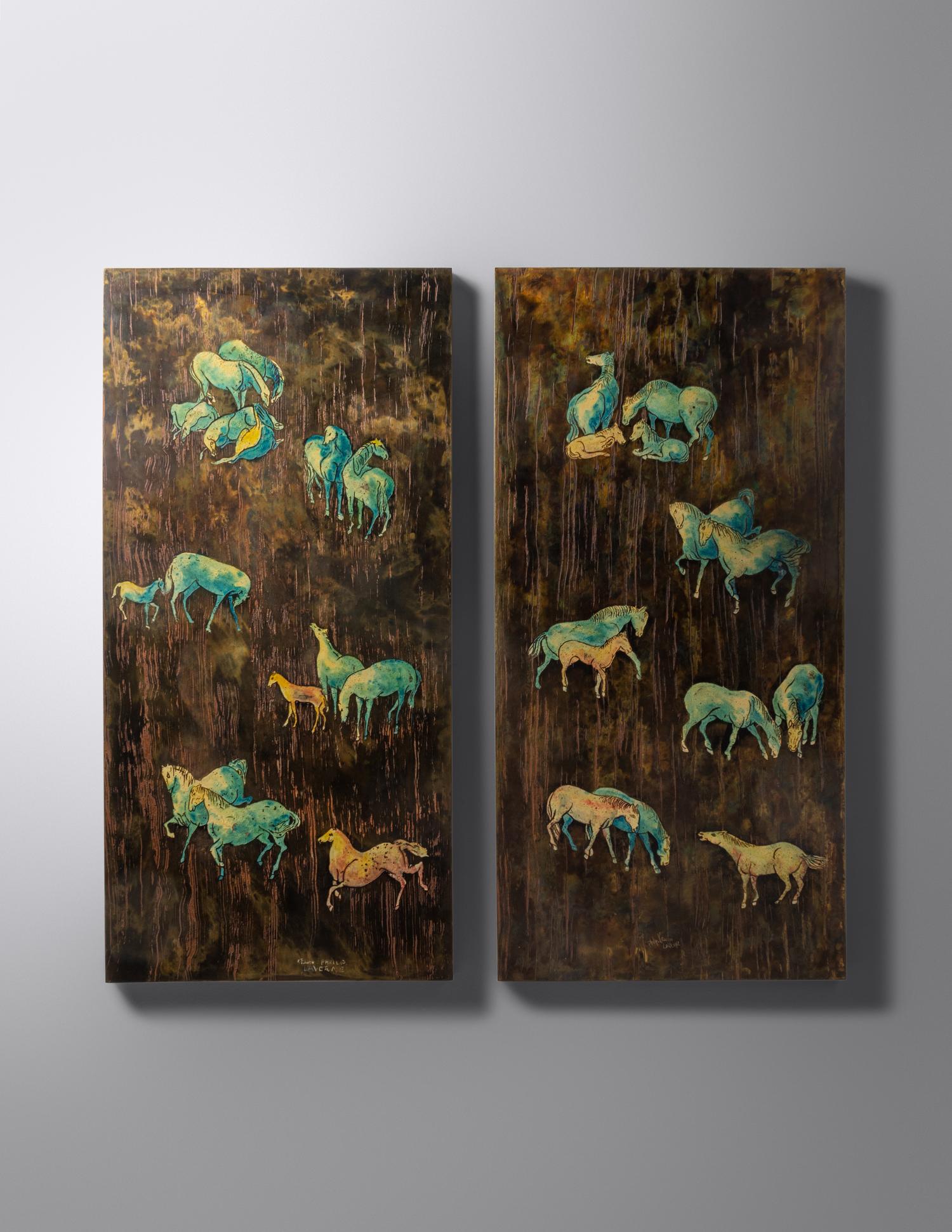 Horses Diptych LaVerne Collection, USA
