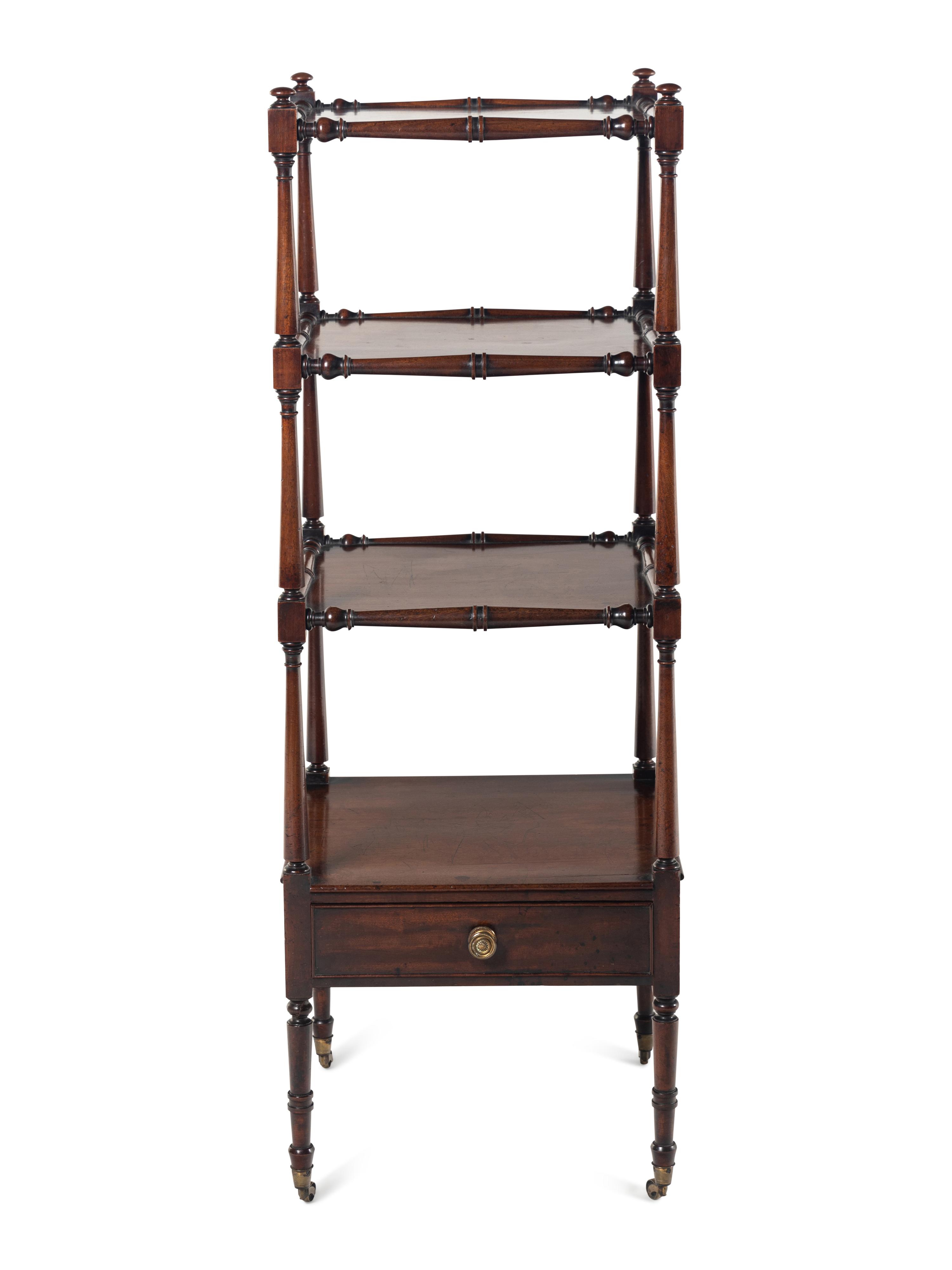 A Regency Mahogany Etagere
