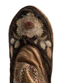 Cree Moosehair Embroidered Boot Moccasins and Vest