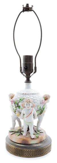 A Figural Table Lamp Height 17 inches.