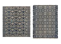 Two Cotton and Wool Jacquard Coverlets