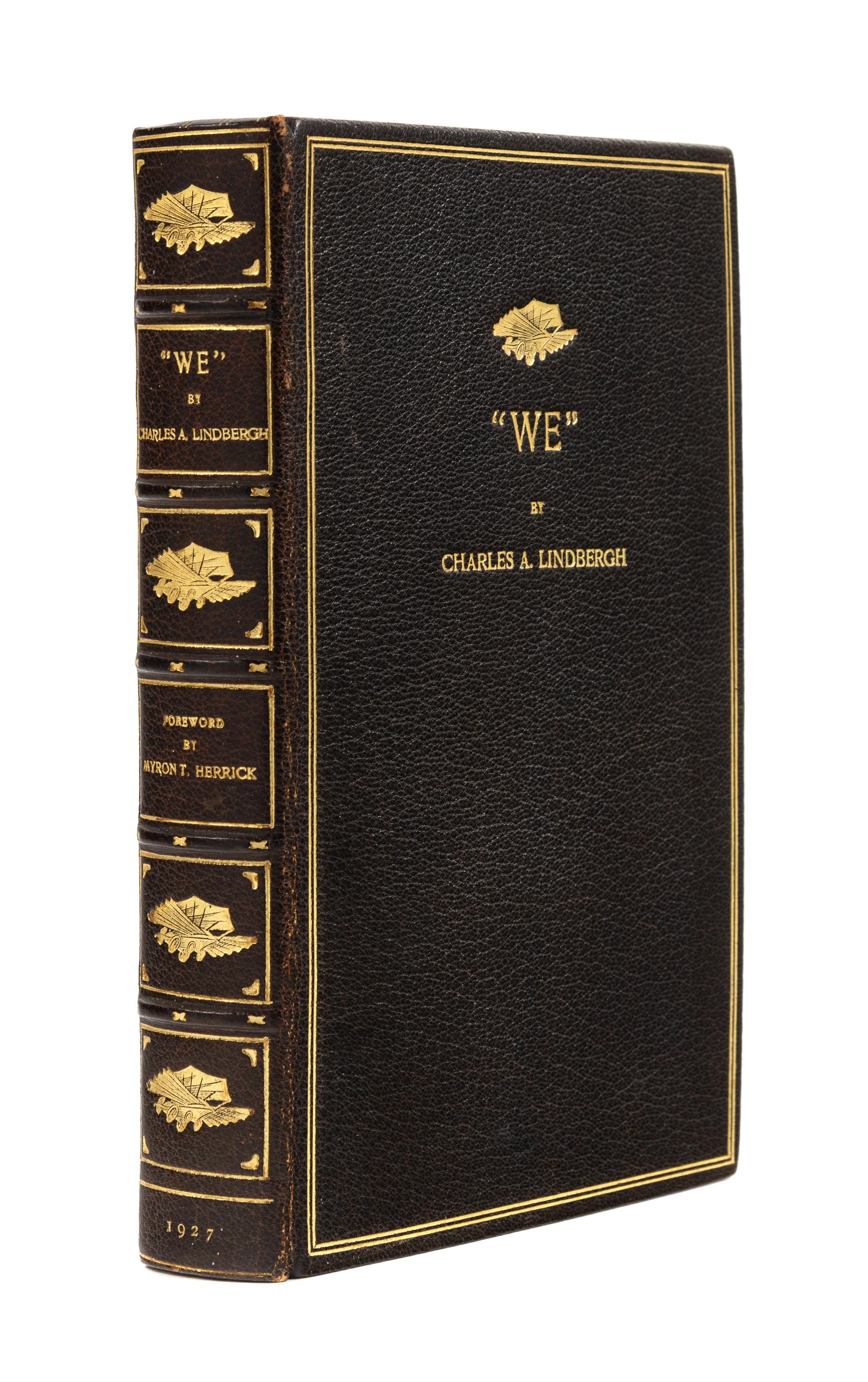 LINDBERGH, Charles A. (1902-1974). "We". New York: G. P. Putnam's Sons, 1927.