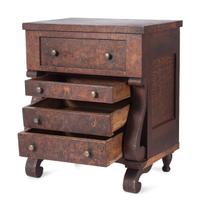 A Classical Veneered Walnut Diminutive Chest of Drawers