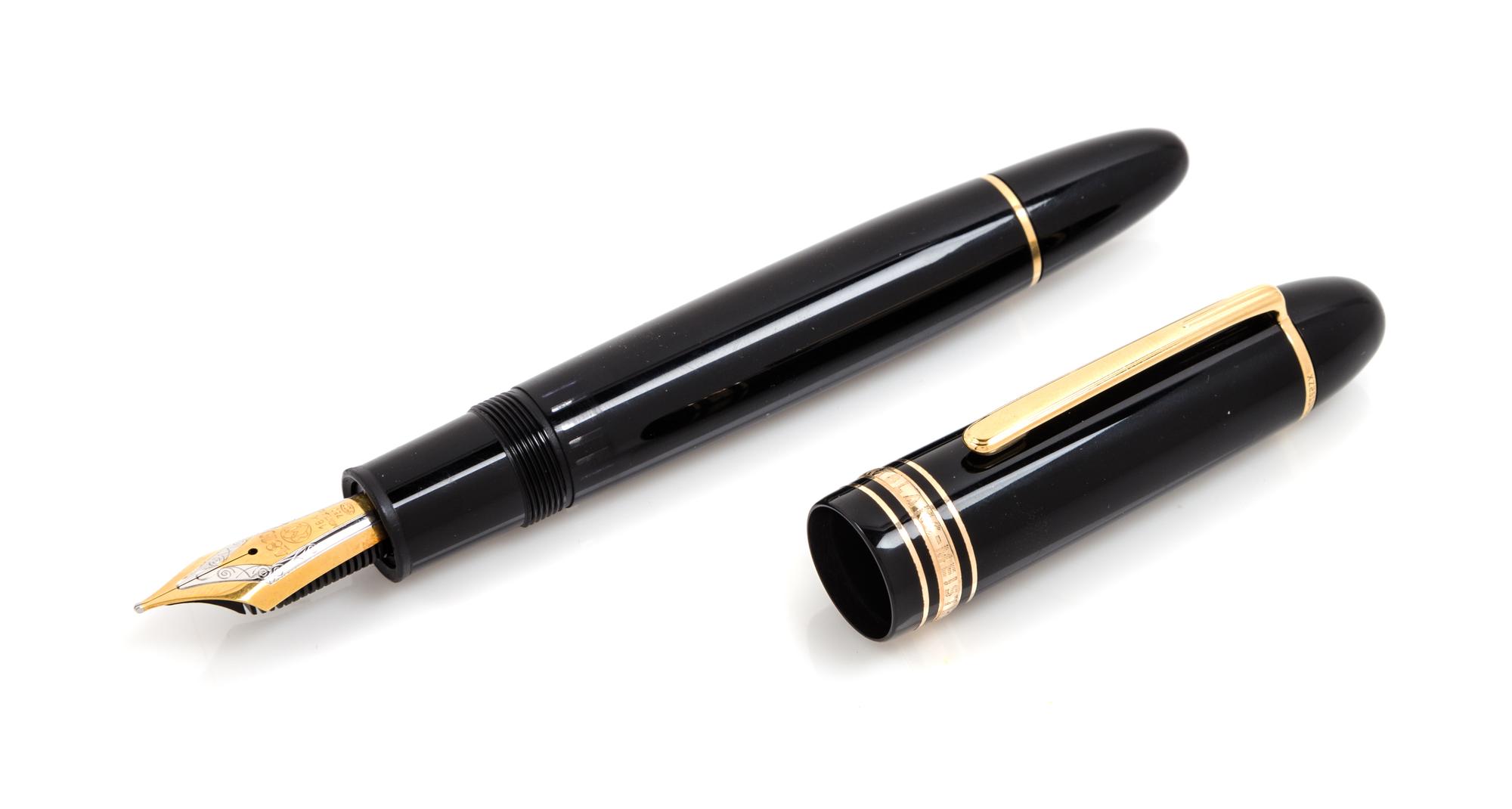 A Montblanc Meisterstuck '149 Fountain Pen Length 5 3/4 inches.