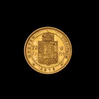 An Austro-Hungarian Empire 1876 Franz Josef I 20 Franc/8 Forint Gold Coin