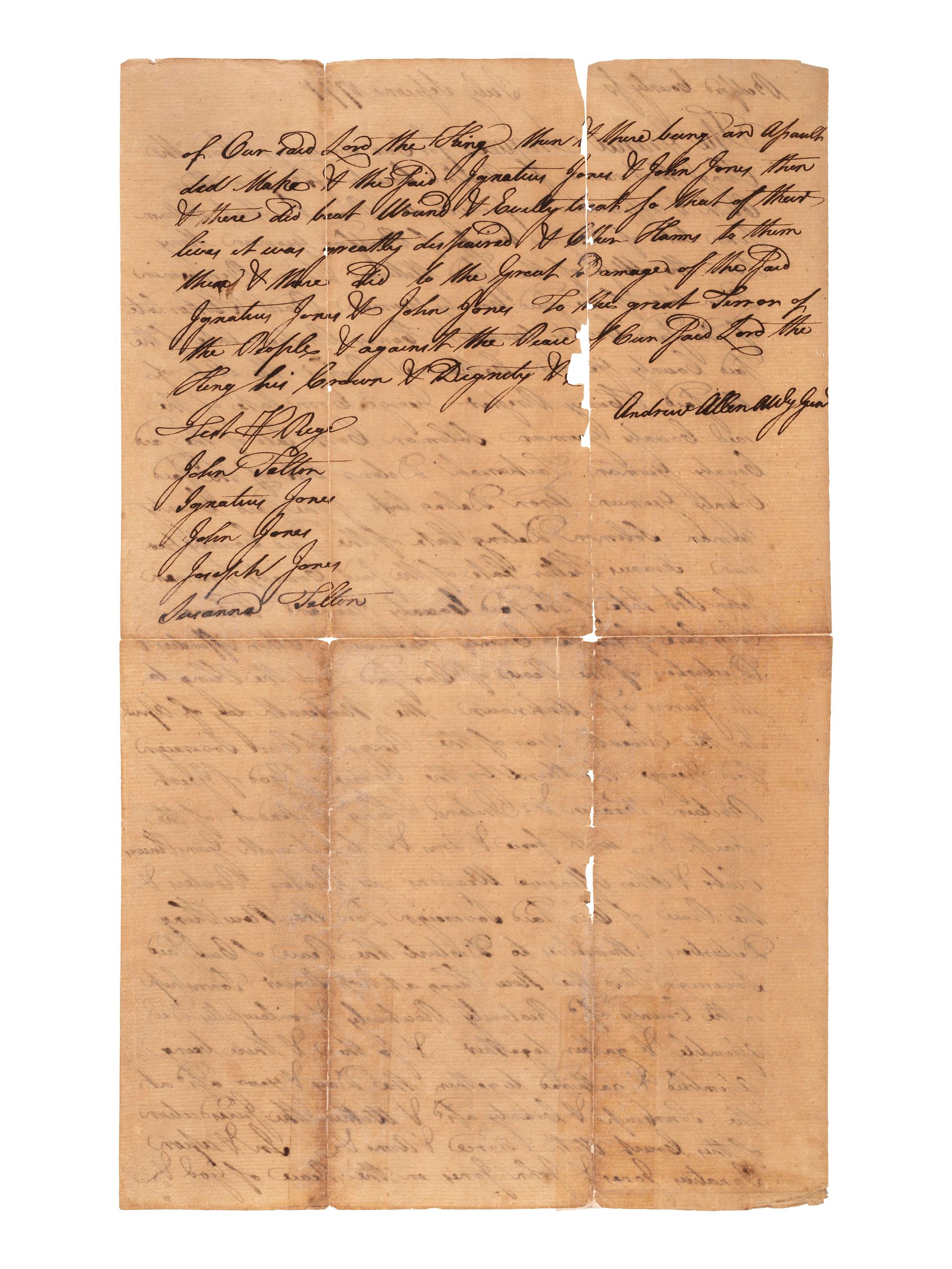 [CONTINENTAL CONGRESS]. A collection of signatures from delegates to the Continental Congress, 1764-1815, comprising: