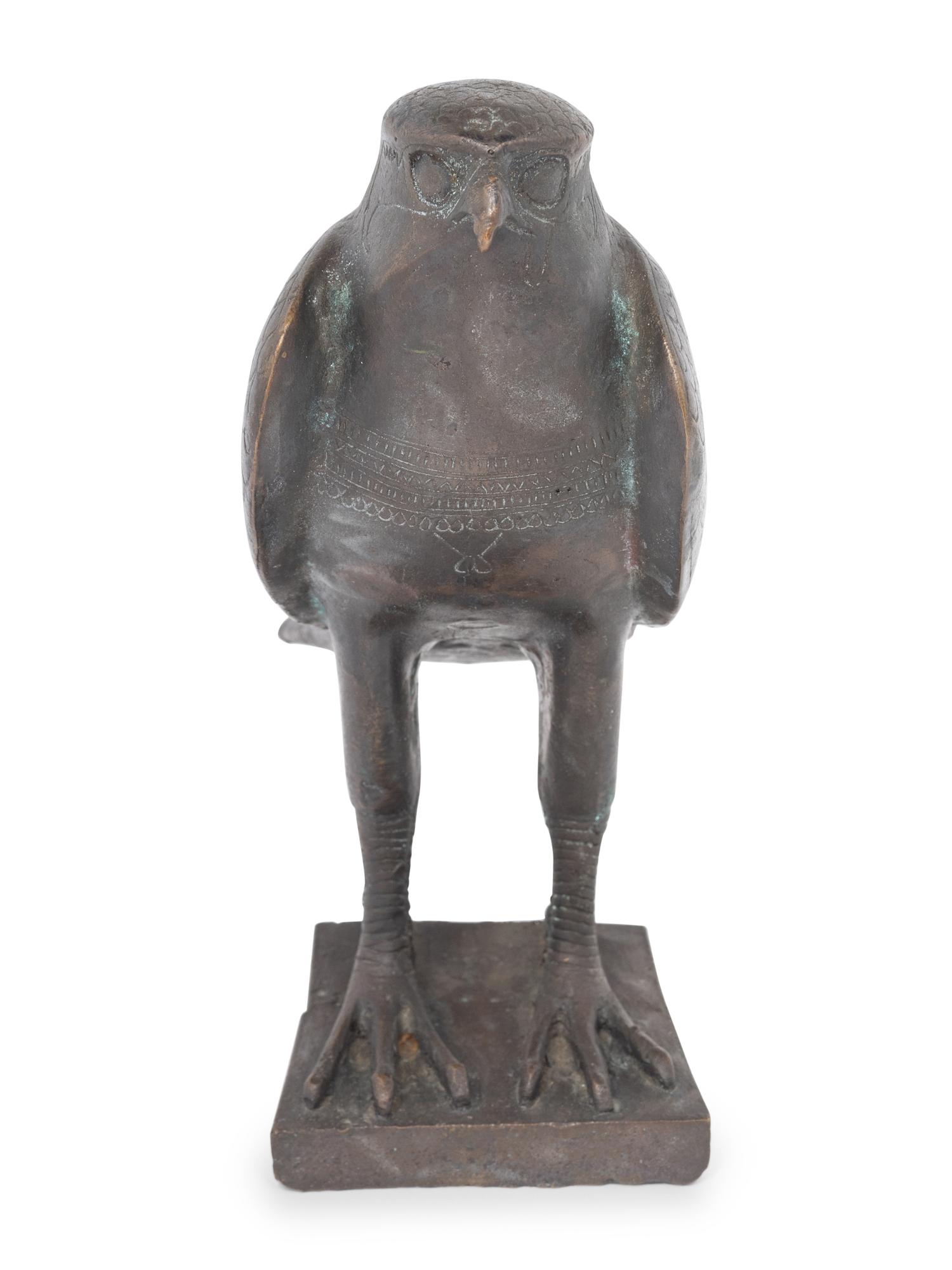 An Egyptian Style Bronze Falcon