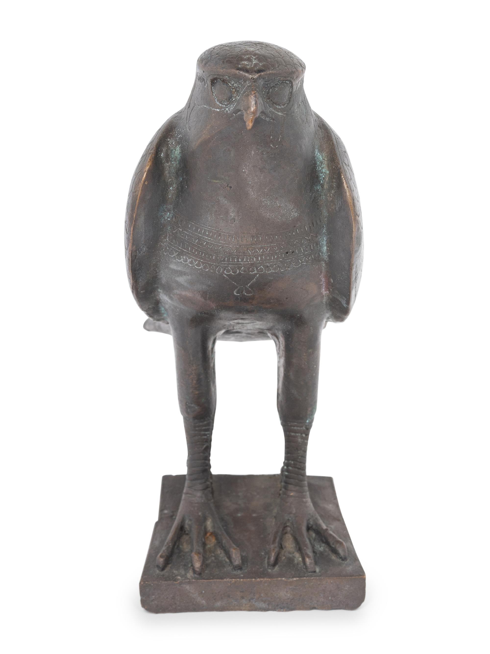 An Egyptian Style Bronze Falcon