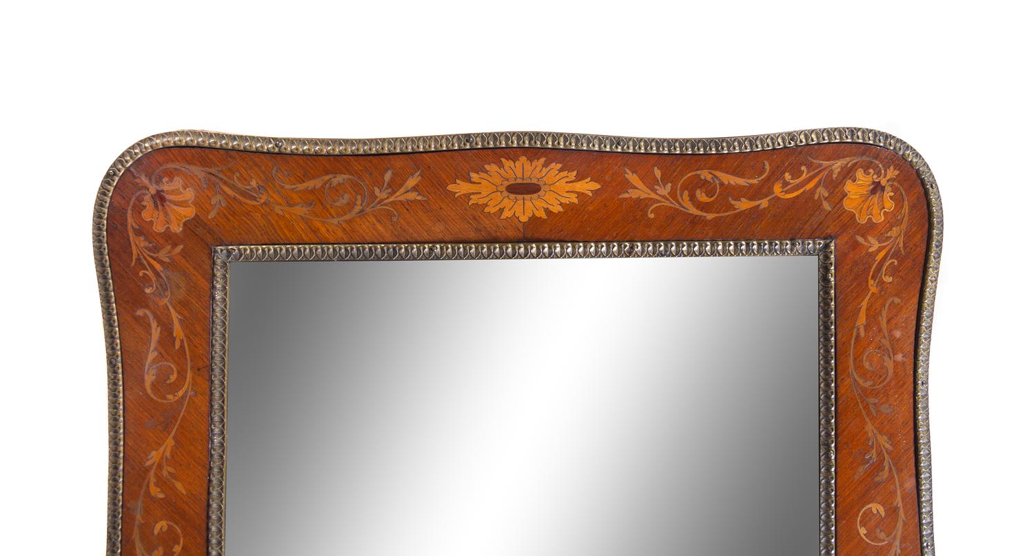 A Louis XV Style Gilt Metal Mounted Marquetry Vitrine Table