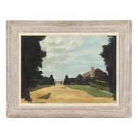 Vaughn Flannery (American, 1898-1955) — Last Horse Back, Greentree Stable Entrance, Aiken, South Carolina