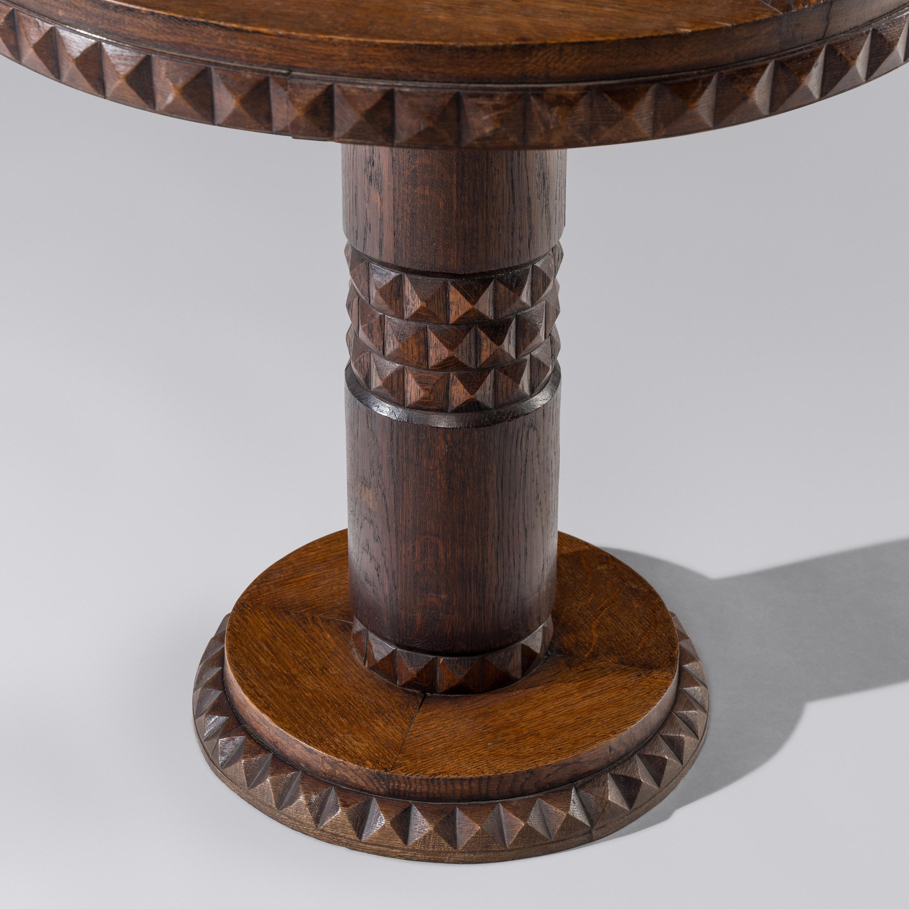 Carved center table