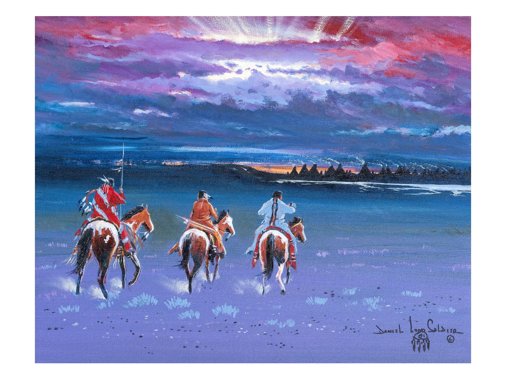 untitled, three warriors on horseback