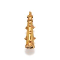 A Roman Gold Hercules Club Pendant