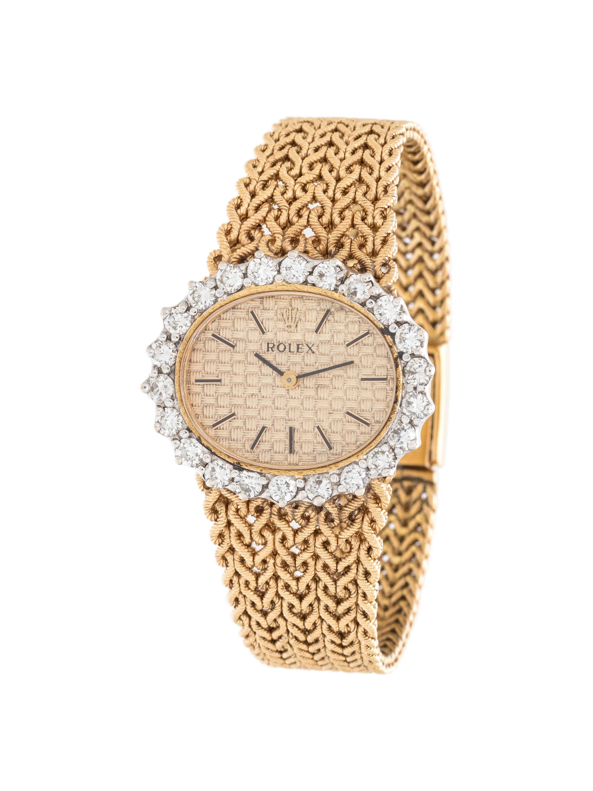ROLEX, 18K YELLOW GOLD AND DIAMOND WRISTWATCH