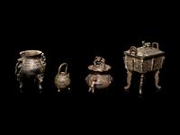 Nine Chinese Bronze Incense Wares