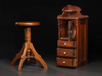 A Barbershop Cabinet and Stool