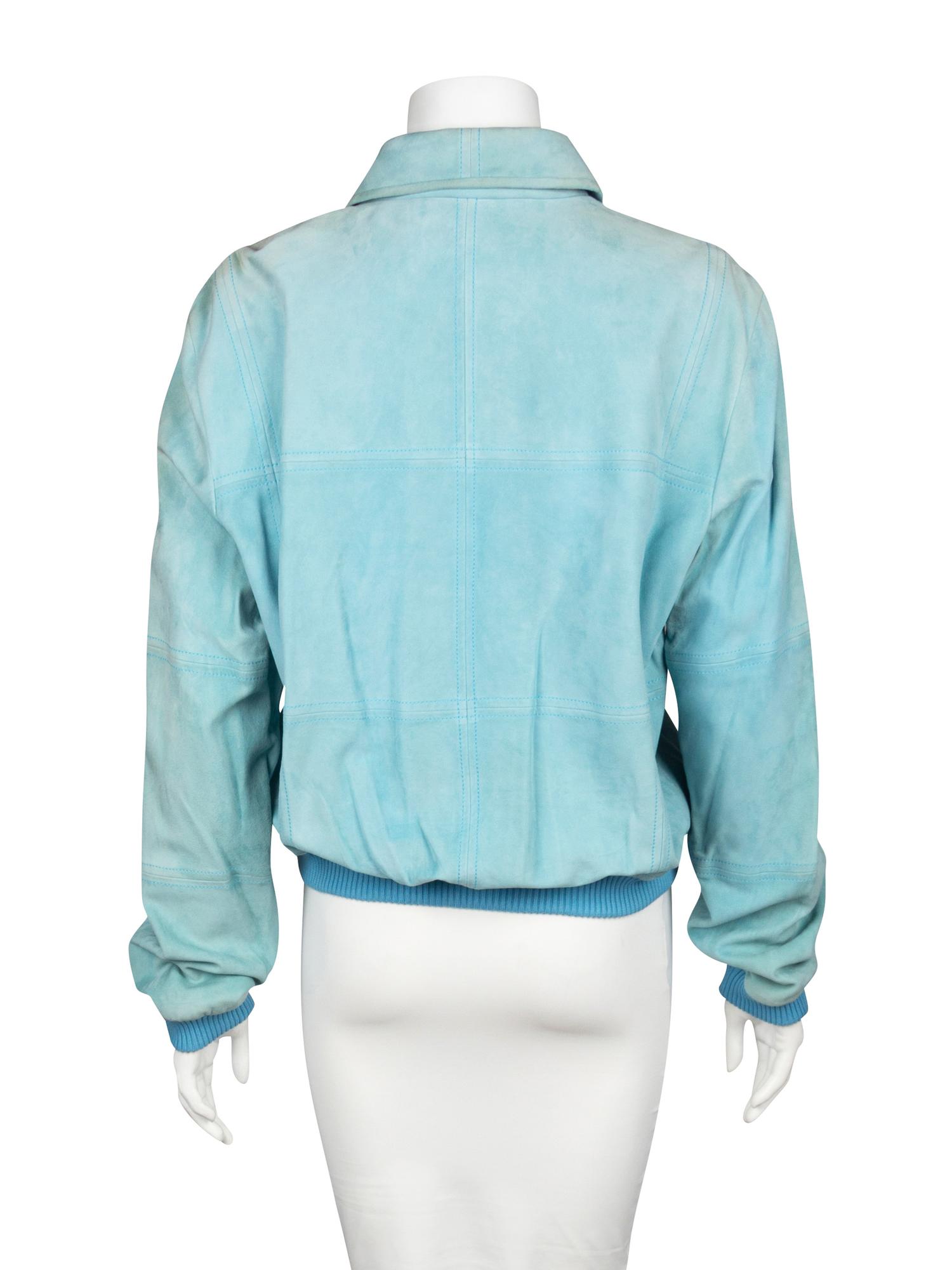 Loro Piana Blue Suede Bomber,