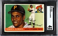 A 1955 Topps Roberto Clemente Rookie Baseballl Card No. 164 (SGC 4 VG-EX)