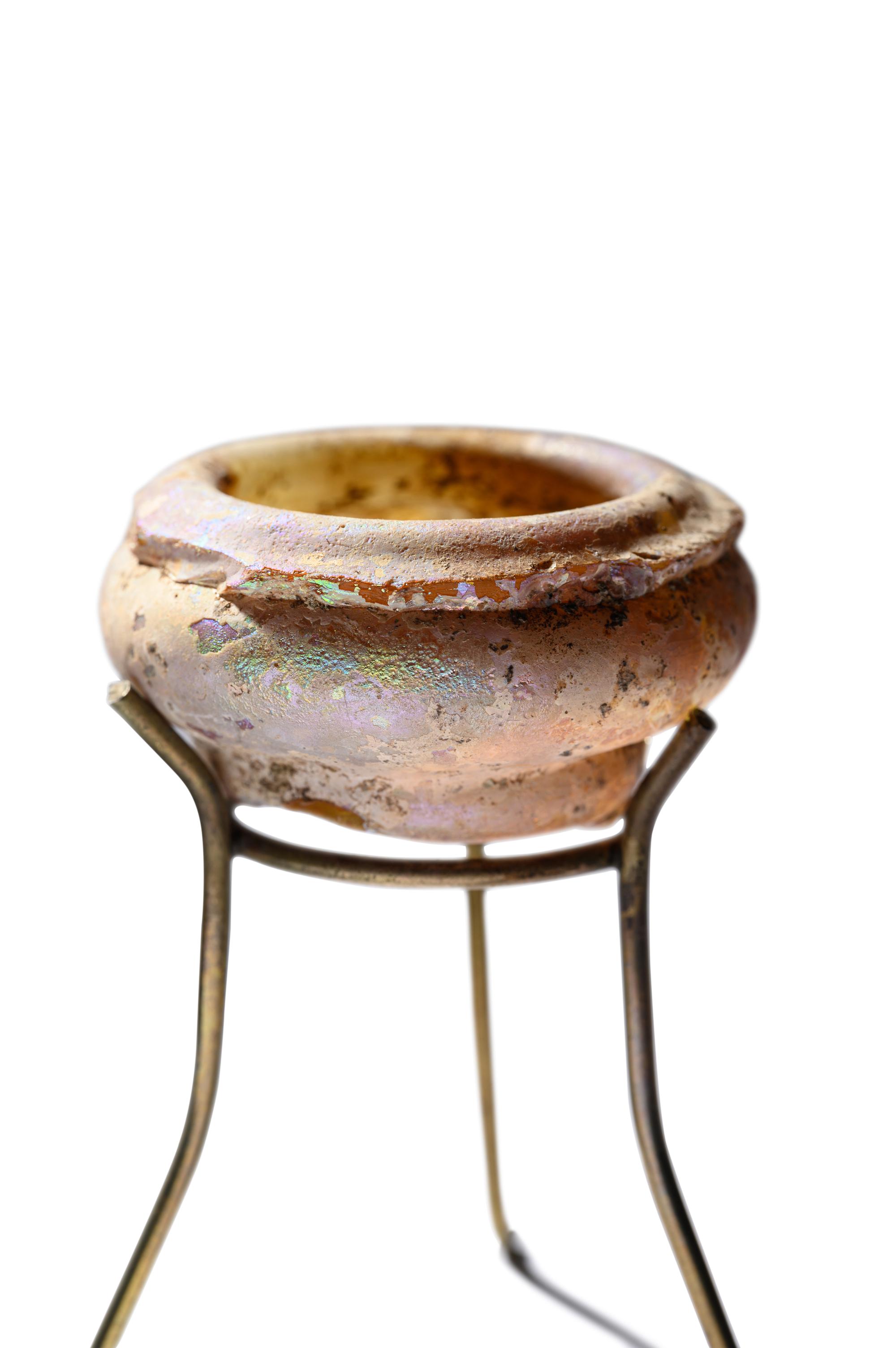 Two Islamic Glass Miniature Vessels