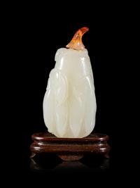 A White Jade 'Hand Citron' Snuff Bottle