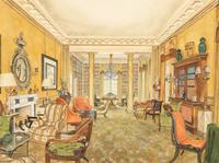The Library at Croix des Gardes, Carves, The Drawing Room at Croix des Gardes and The Staircase Hall at Croix des Gardes (three works)