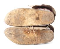 Sioux Quilled and Beaded Hide Moccasins
