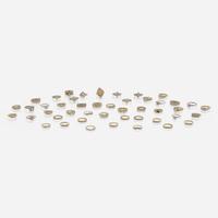 Large Collection of 14K Gold and Colorless Stone Rings