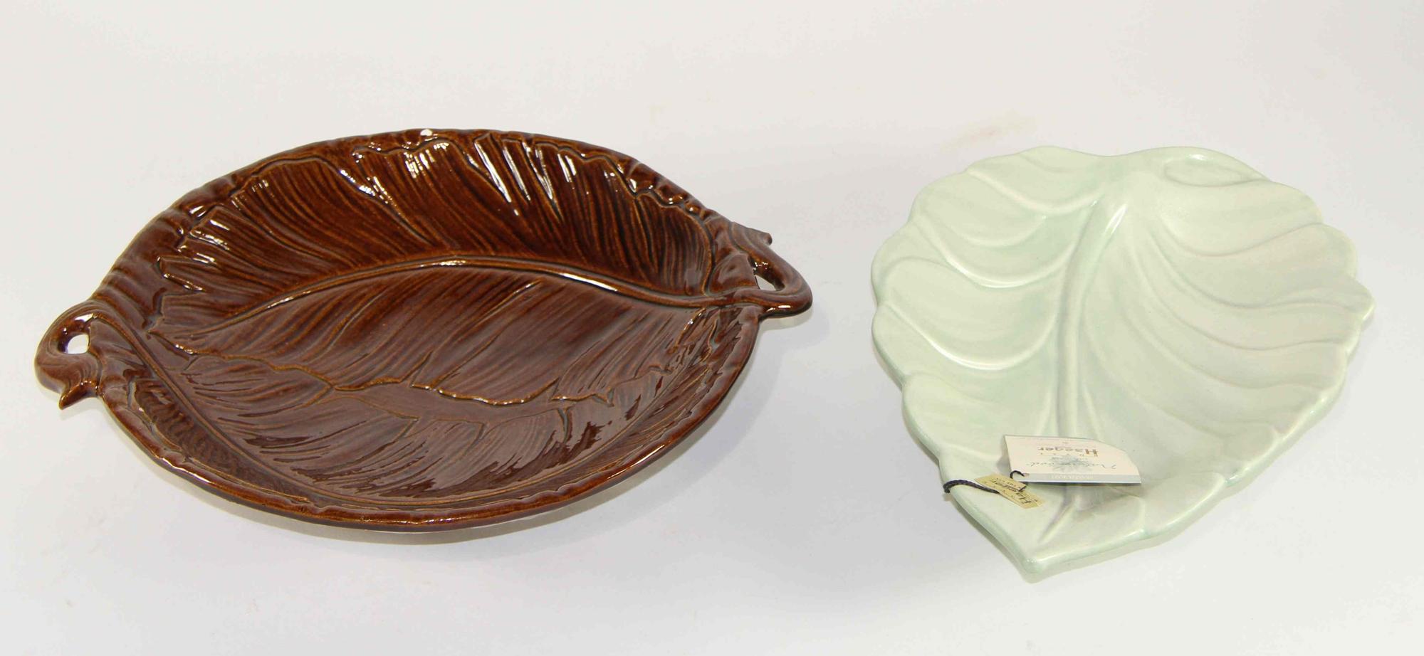 A Group of Five Haeger Pottery Serving Plates Width of widest 17 inches. — 1930s/1940s