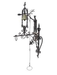 A Victorian Wrought Iron Figural Dinner Bell