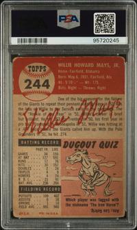 A 1953 Topps WIllie Mays Baseball Card No. 244 (PSA 1.5)