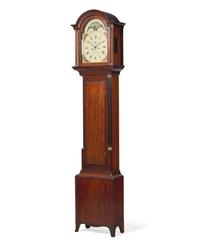 A Federal Mahogany And Brass Tall Case Clock