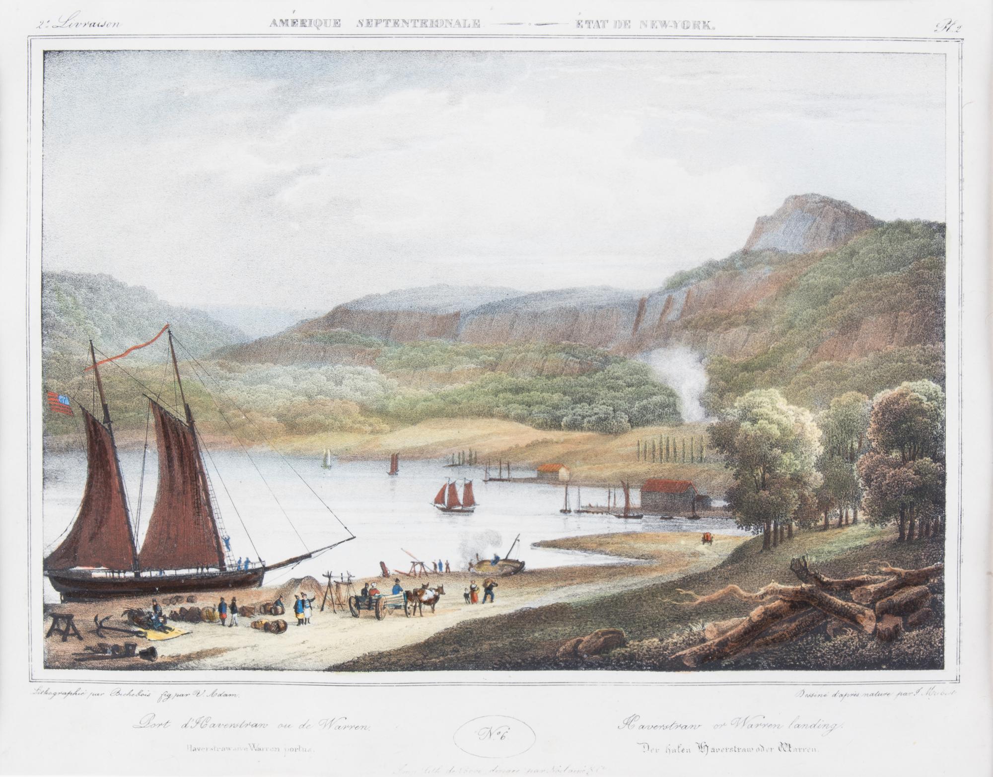 Jacques Gerard Milbert, (French, 1766-1840), Haverstraw or Warren Landing, 1817