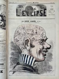 L'Eclipse Satirical Weekly Journal Bound in 3 Folios, Illustrations by Andre Gill