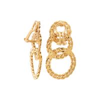 BUCCELLATI, YELLOW GOLD CLIP EARRINGS
