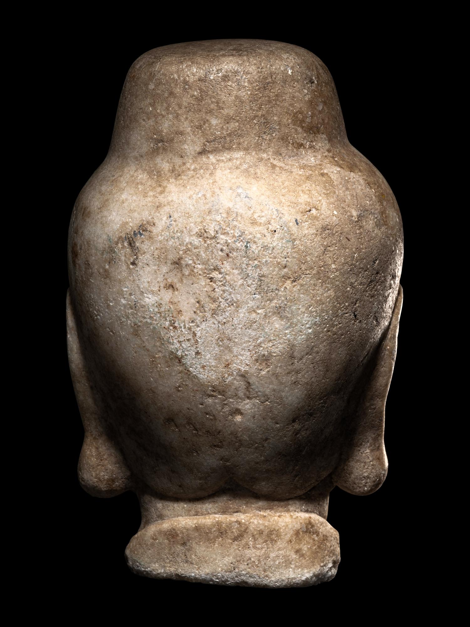 A Chinese White Marble Head of Buddha