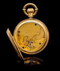 An 18 Karat Yellow Gold Hunter Case Pocket Watch, Waltham, Circa 1876,