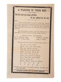 [1884 ELECTION]. -- [BLAINE, James G.]. Broadsides from the 1884 Blaine and Logan campaign including "The Republican Ticket" with jugate portraits.