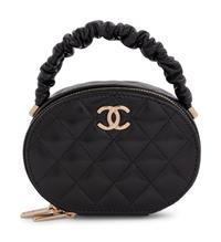 Black Chanel Oval Top Handle Bag