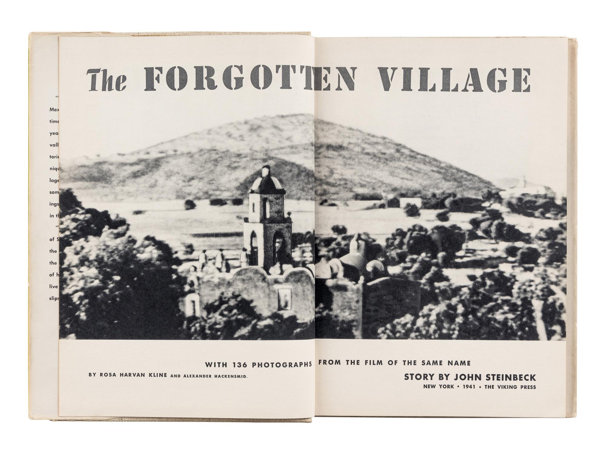 STEINBECK, John (1902-1968). The Forgotten Village Life in a Mexican Village . New York: The Viking Press, 1941.