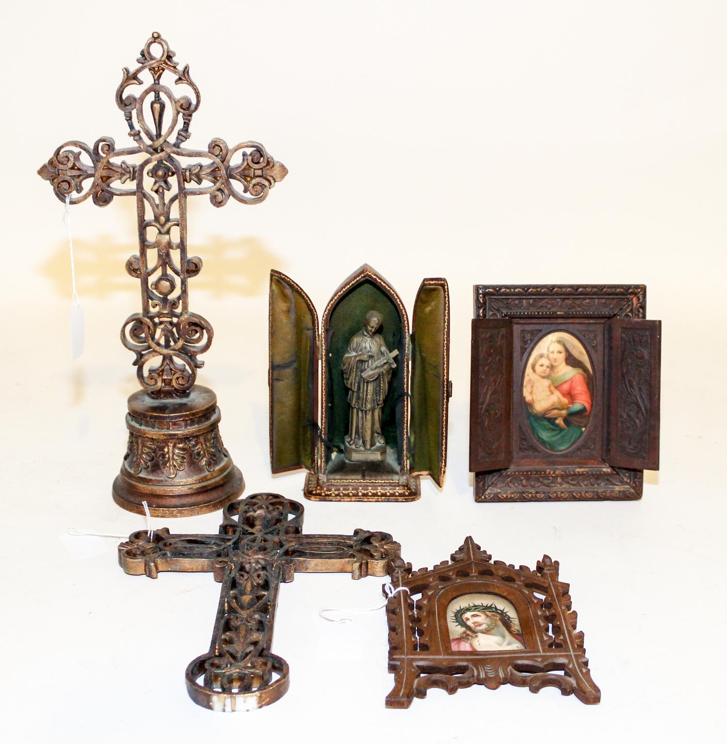 Five Decorative Table Articles Height of tallest 14 inches.