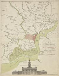 A Plan of the City and Environs of Philadelphia, Engraved and Published by Matthew Albert Lotter (1741-1810), 1777