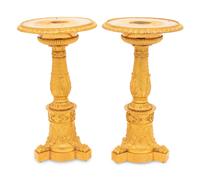 A Pair of Late Empire Gilt Bronze Tazze