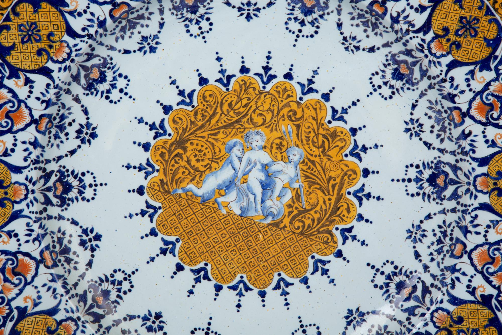 Two Continental Majolica Chargers — 20TH CENTURY