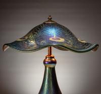 Charles Lotton (American, 1935–2021) — Large Peacock Feather Lamp, 2002