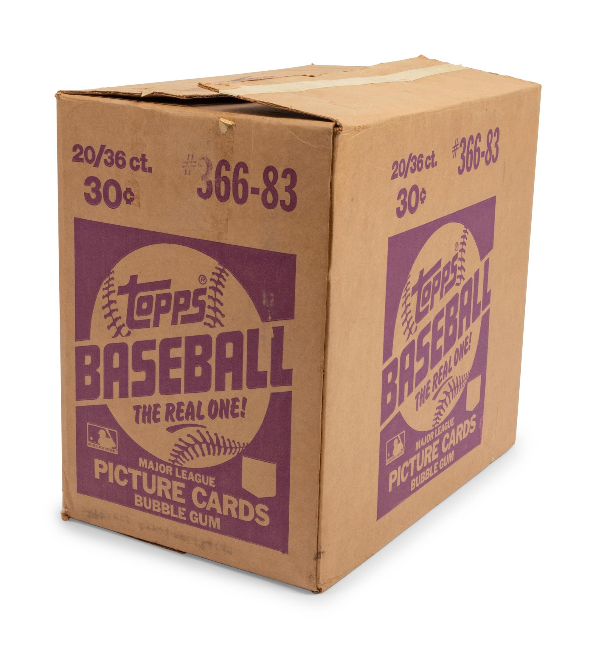 A Rare Case of 1983 Topps Michigan Test Pack Baseball Cards (20 Unopened Boxes, No. 366-83)