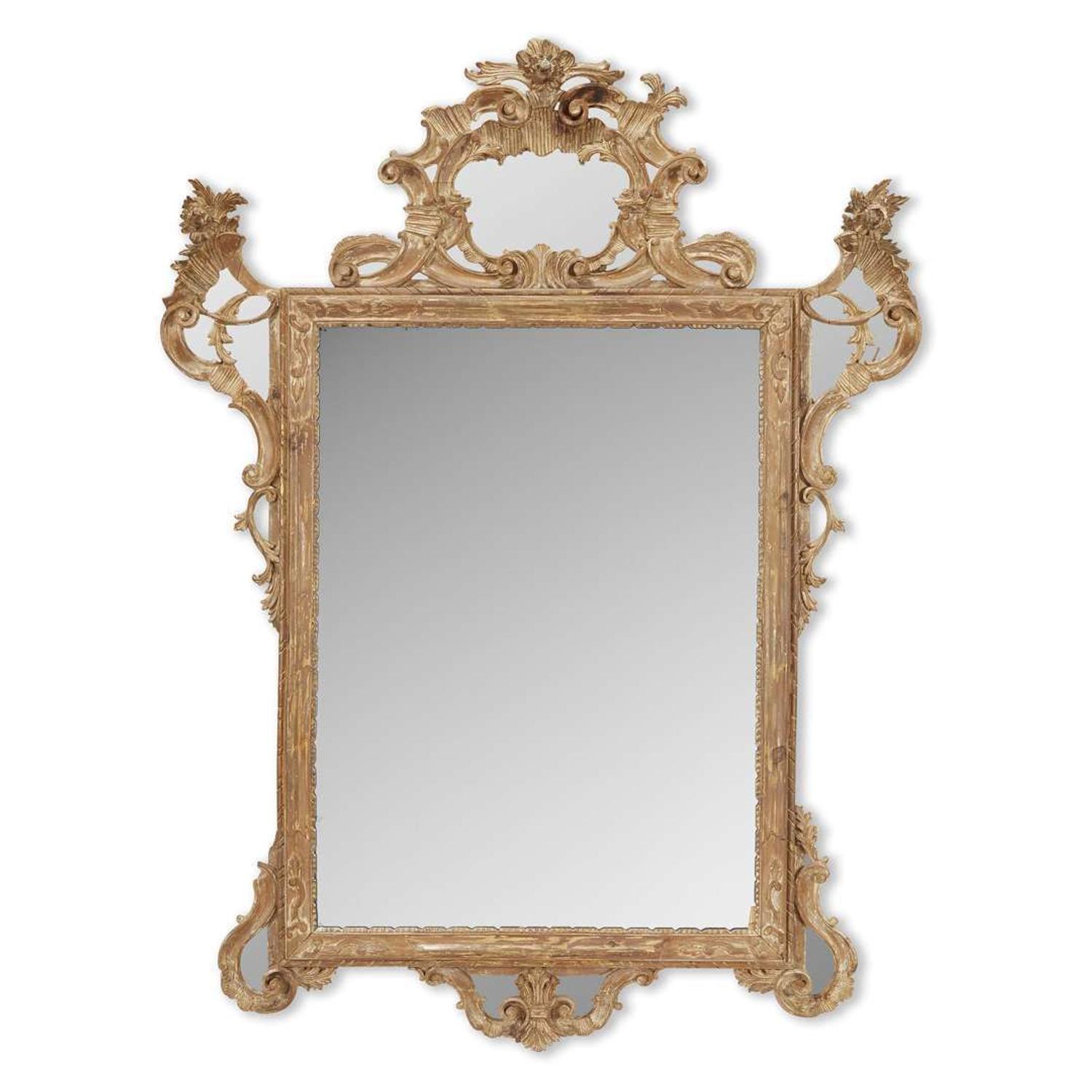 An Italian giltwood chinoiserie mirror 20th century
