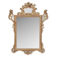 An Italian giltwood chinoiserie mirror 20th century
