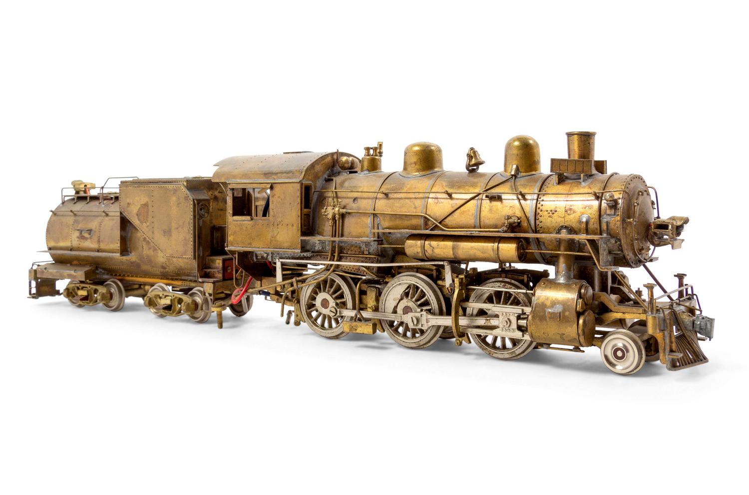 An MG Models Brass O-Gauge 2-6-0 Locomotive and Tender